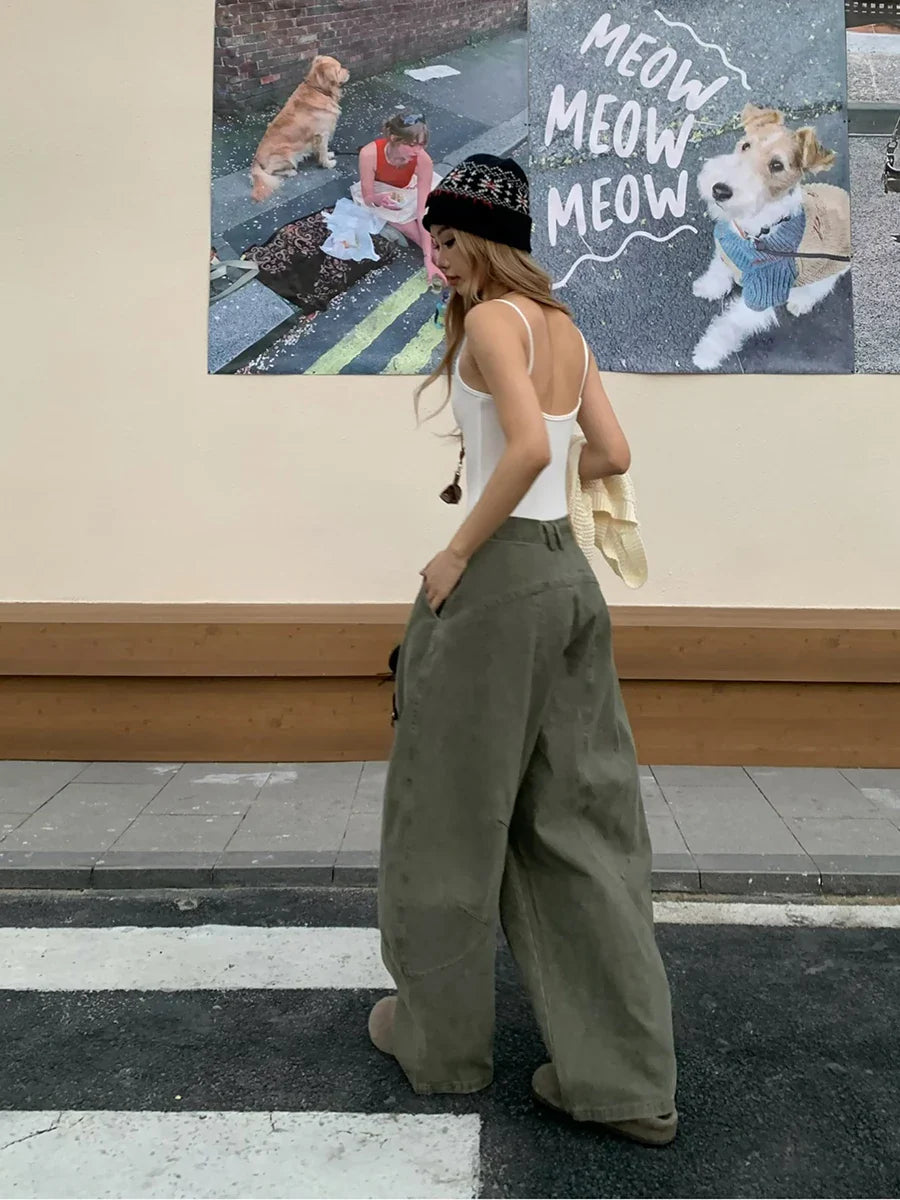 Jean Reddachic tendance à jambes larges et coupe tonneau