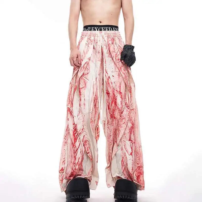 Pantalon plissé signature à jambes larges et amples