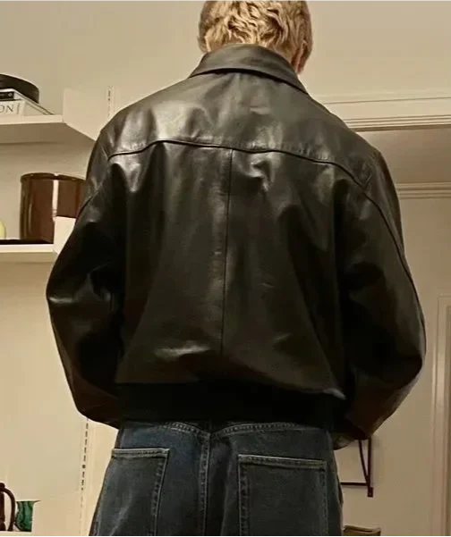 Retro-Hip-Hop-Lederjacke mit Stickerei