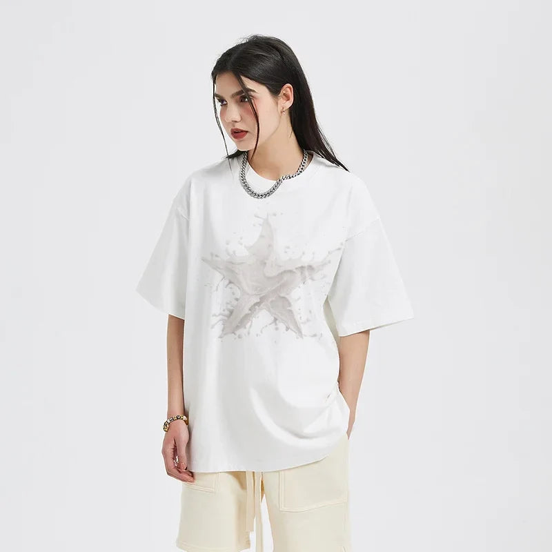 T-Shirt mit Milchstern-Grafik