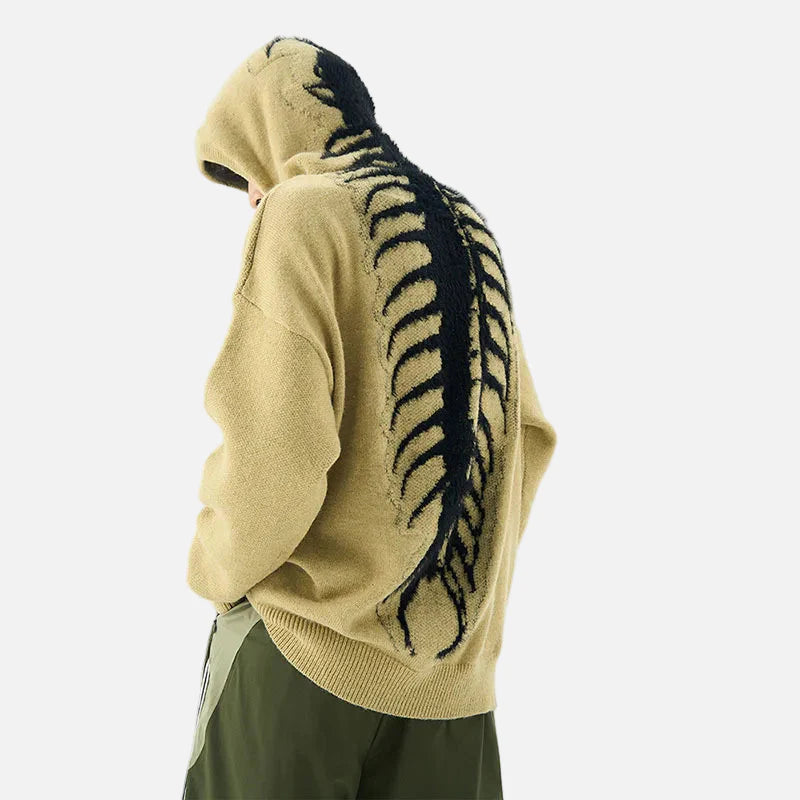 Hoodie im amerikanischen Jacquard-Strickstil