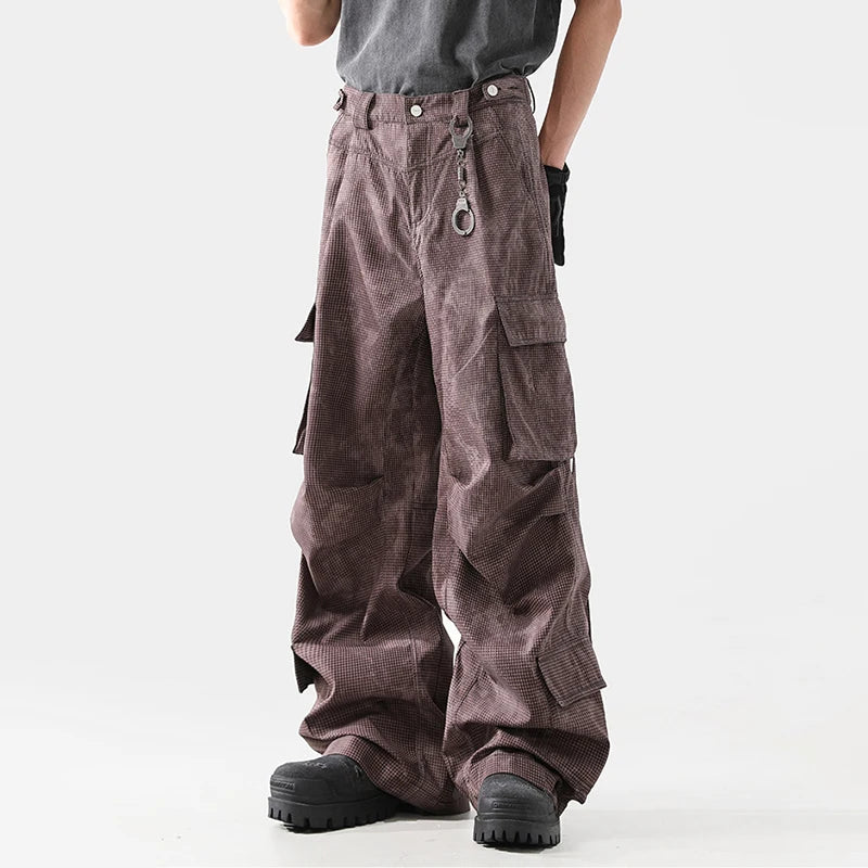 Pantalon cargo plissé chic