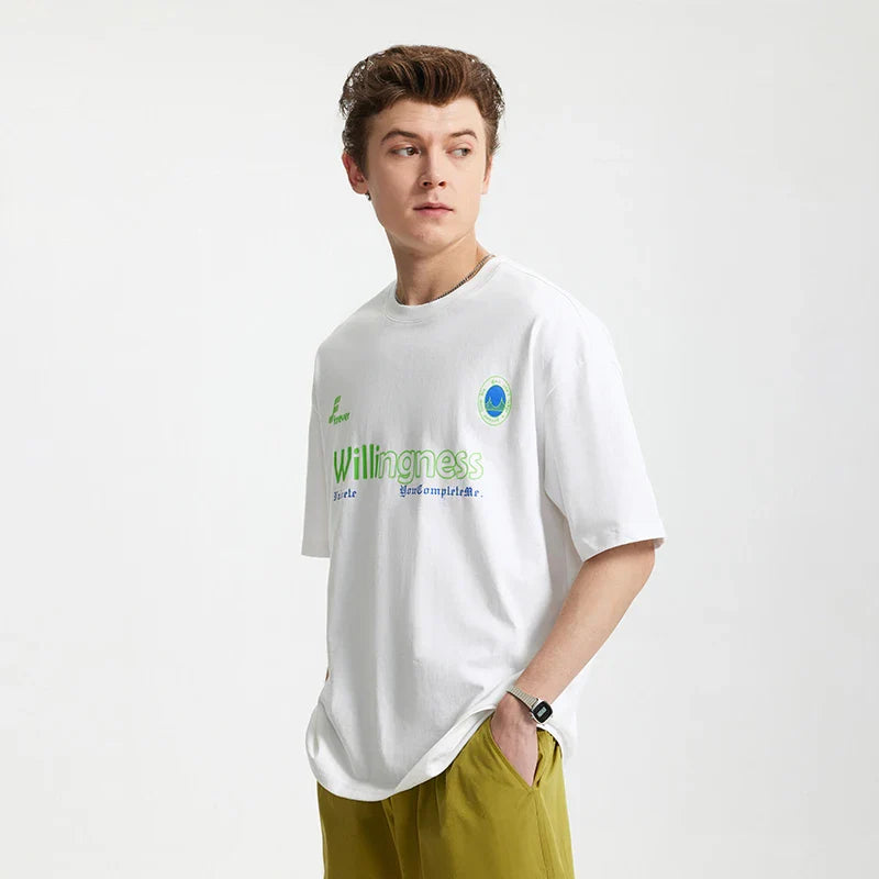 T-Shirt mit Katalysator-Zitat in Unifarbe