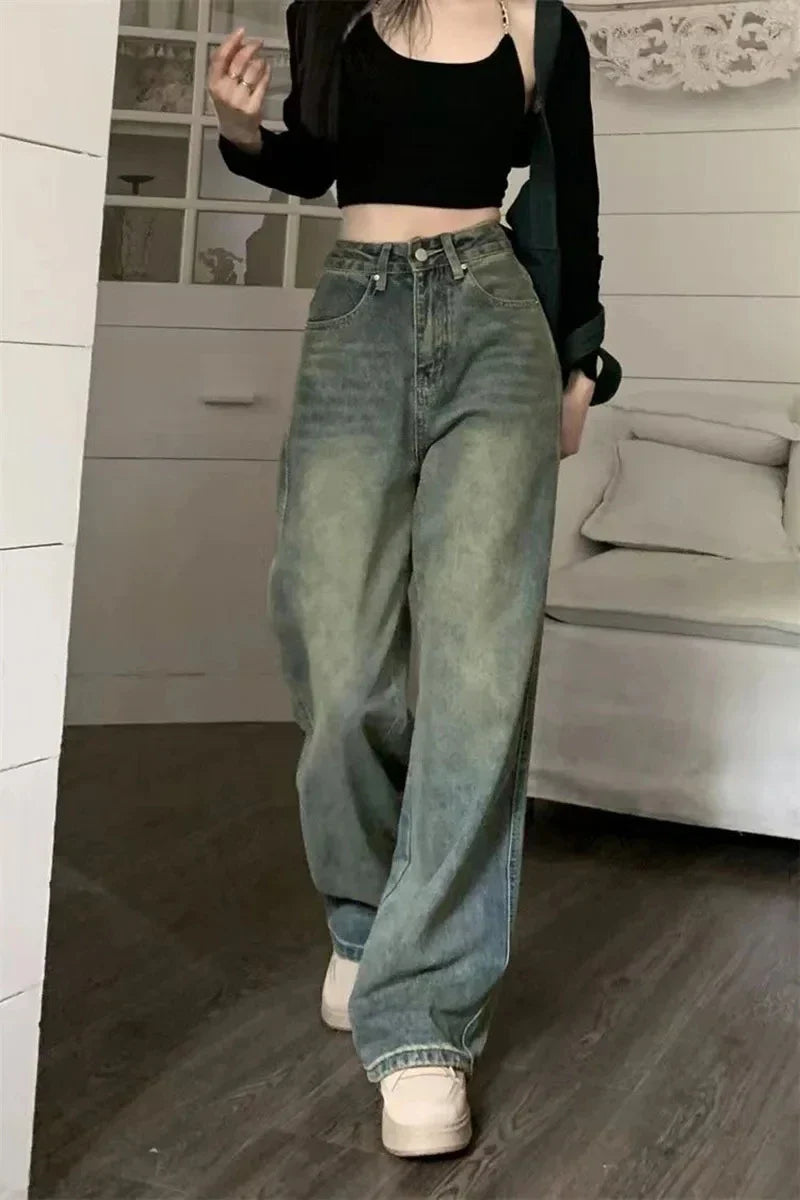 Vintage High Waist Wide Leg Jeans