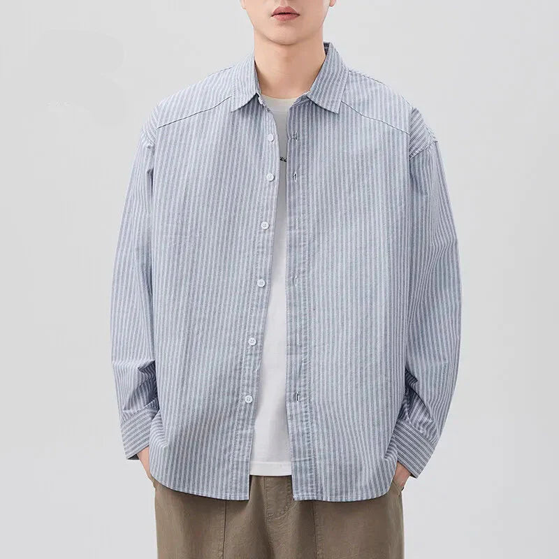 Chemise rayée classique pour homme de haute qualité