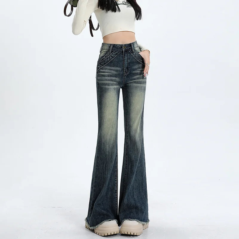 Schlankmachende High-Waist-Skinny-Jeans in Blau