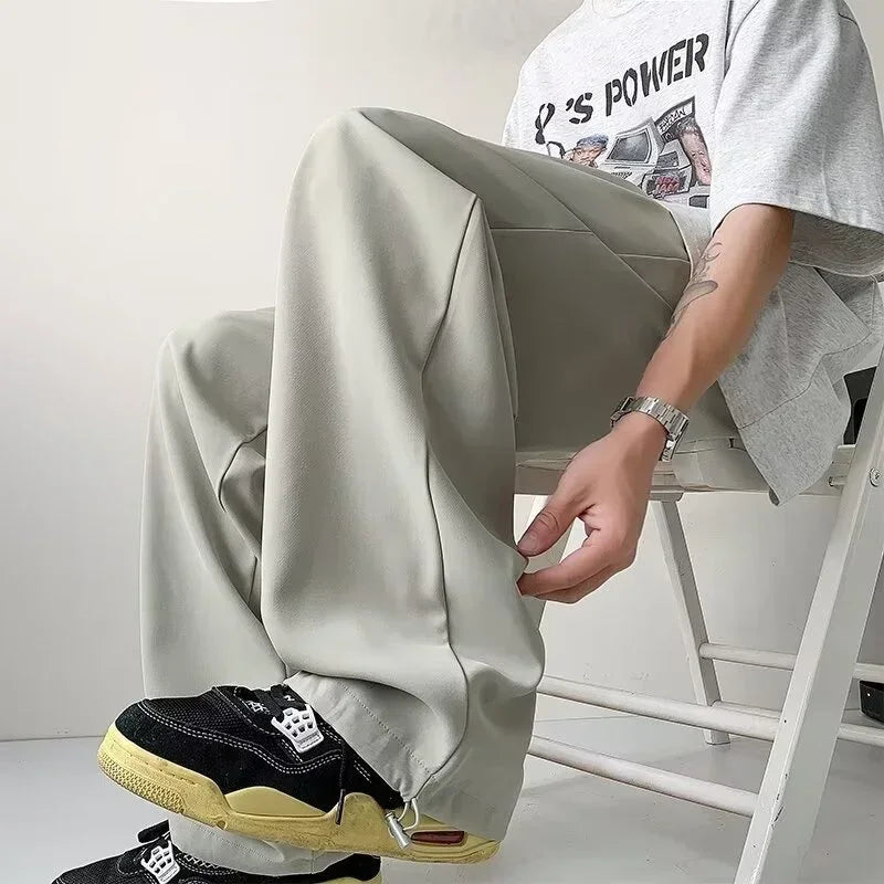 Streetwear Komfort einfarbige Sommer-Baggy-Haremshosen