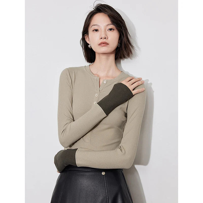 Stylish Color Block Round Neck T-Shirt