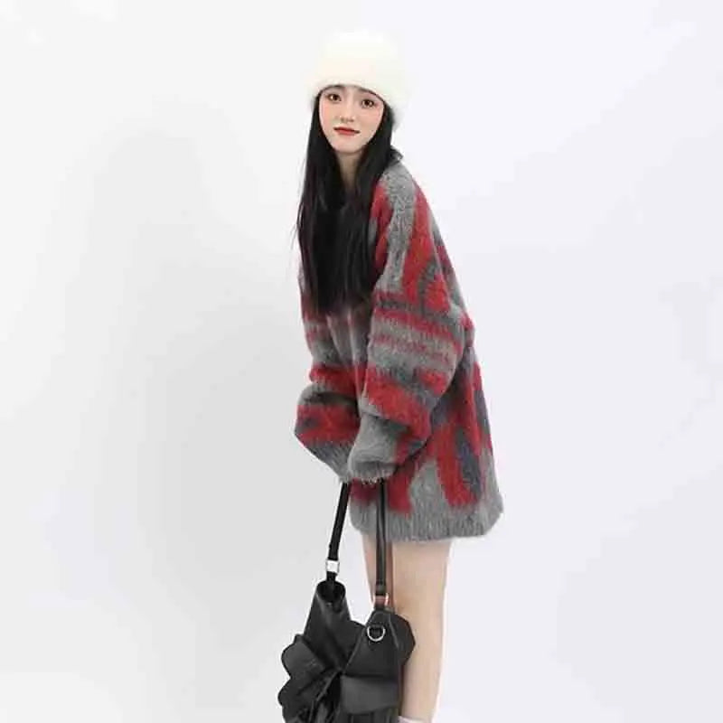 Pull oversize en mohair pour automne-hiver