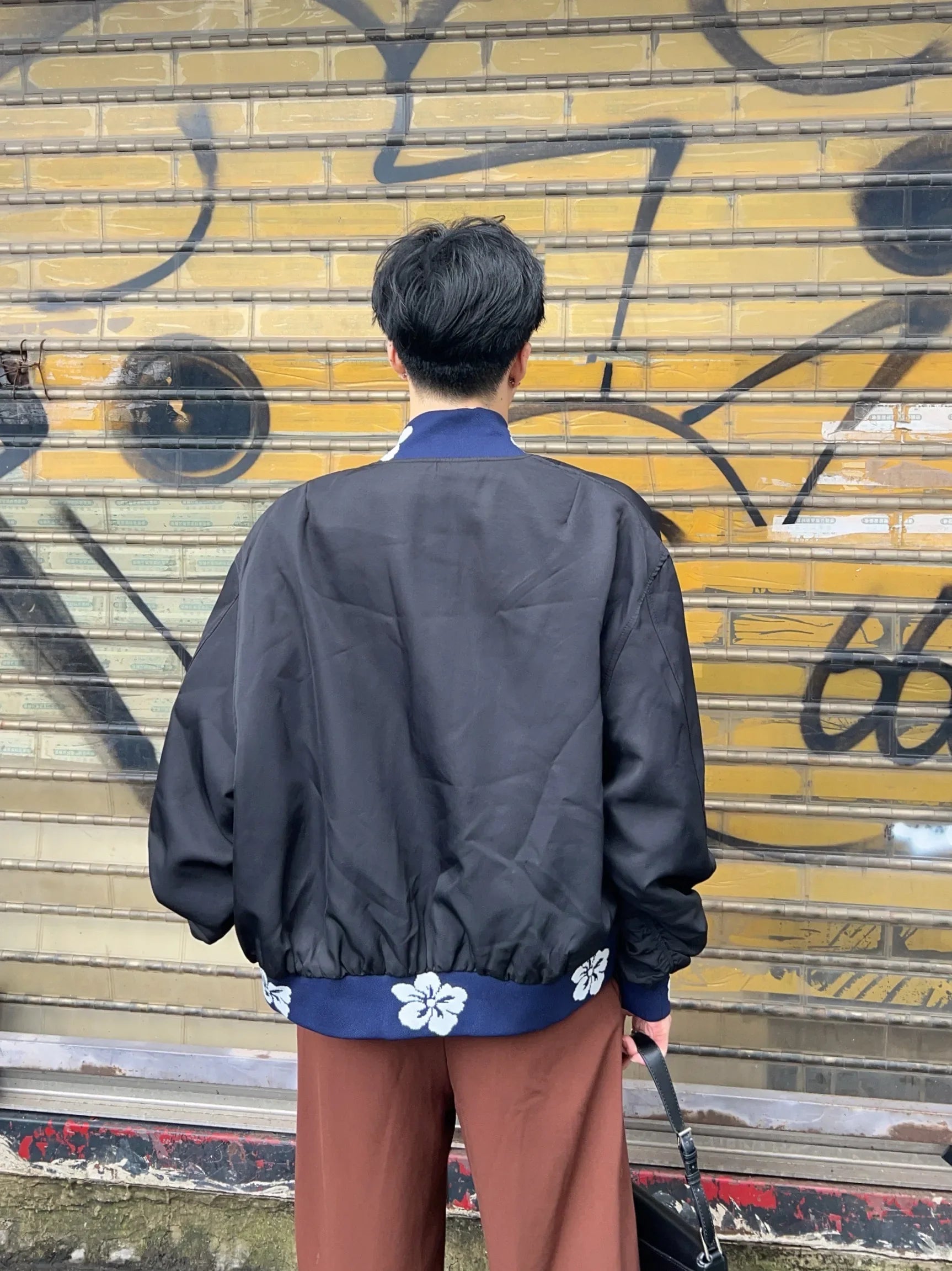 Bestickte Jacquard-Jacke im amerikanischen Stil