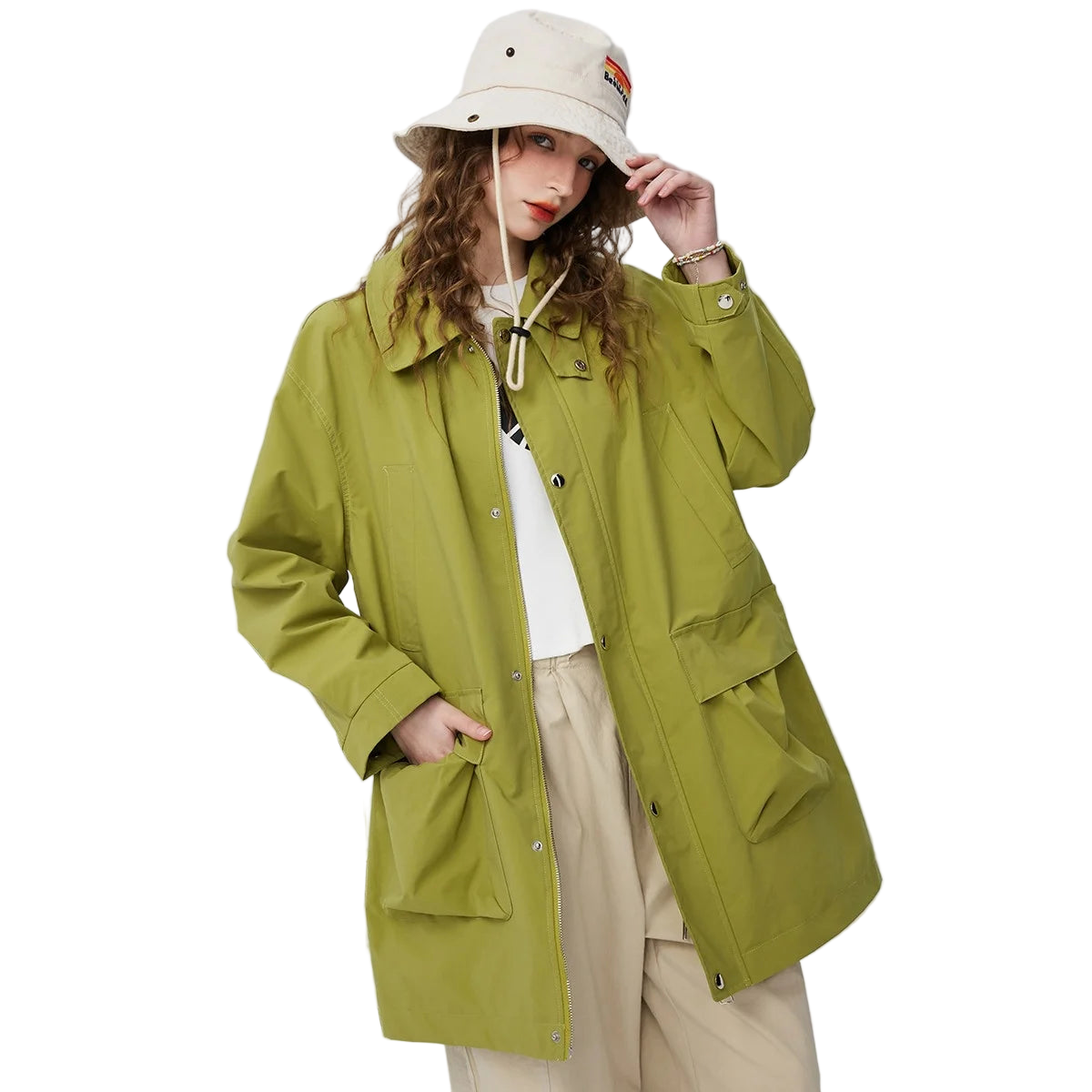 Mid-Long British Women’s Trench Coat