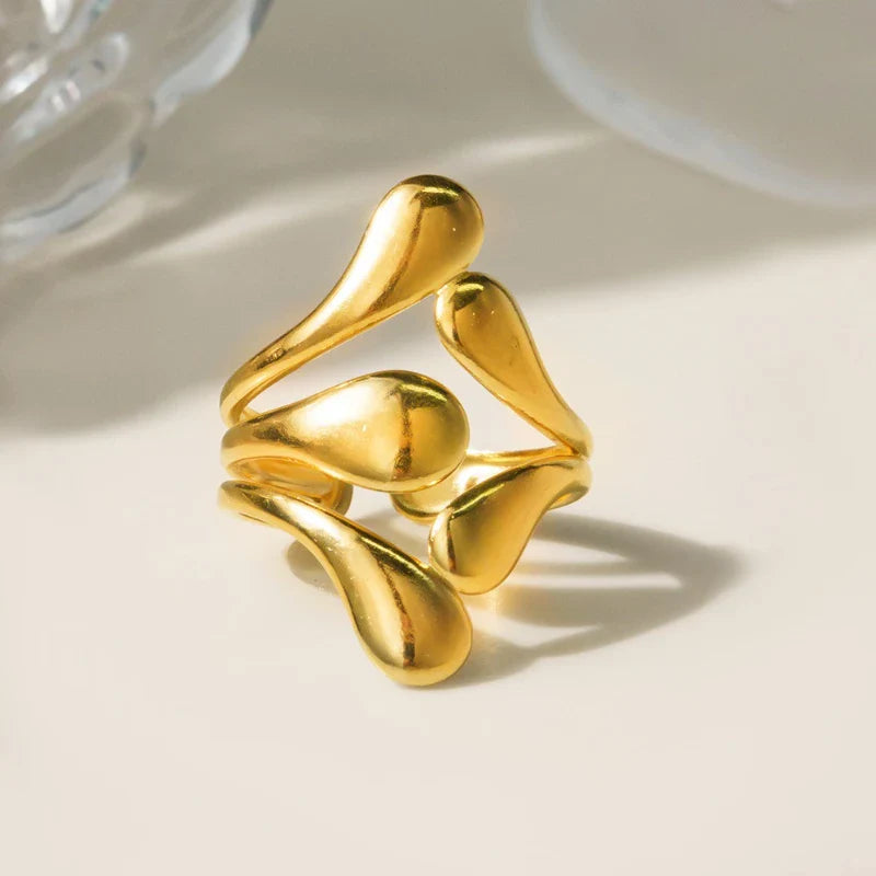 Kreativer, unregelmäßiger, hohler, verstellbarer Ring