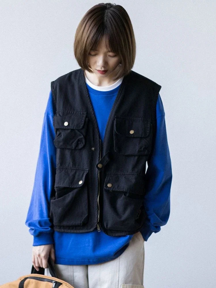 Cozy Retro Sleeveless Daily Wear Vest