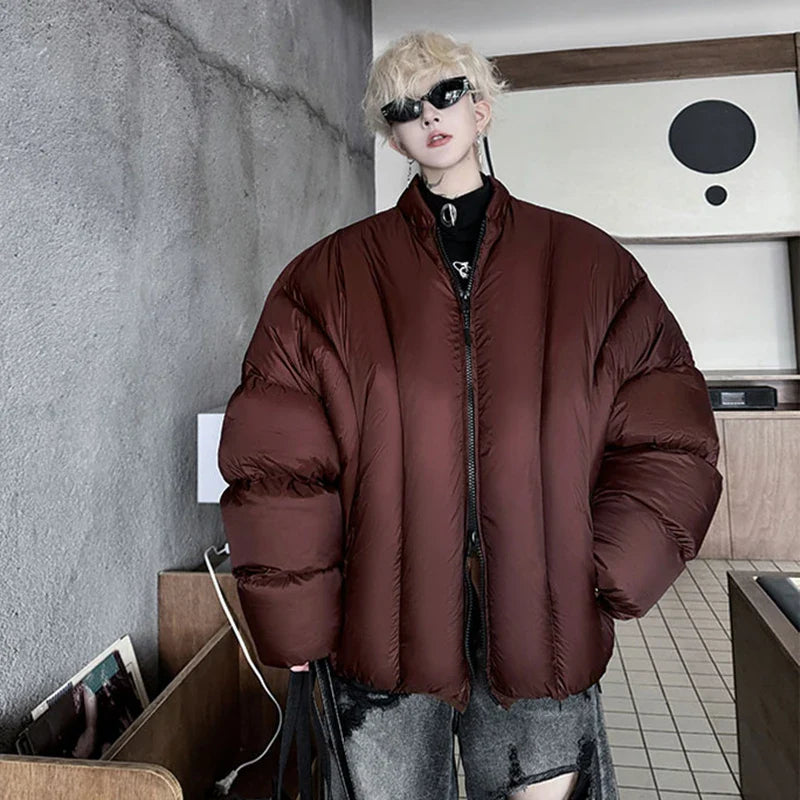 Dicke, wattierte Winterjacke für Herren aus Baumwolle