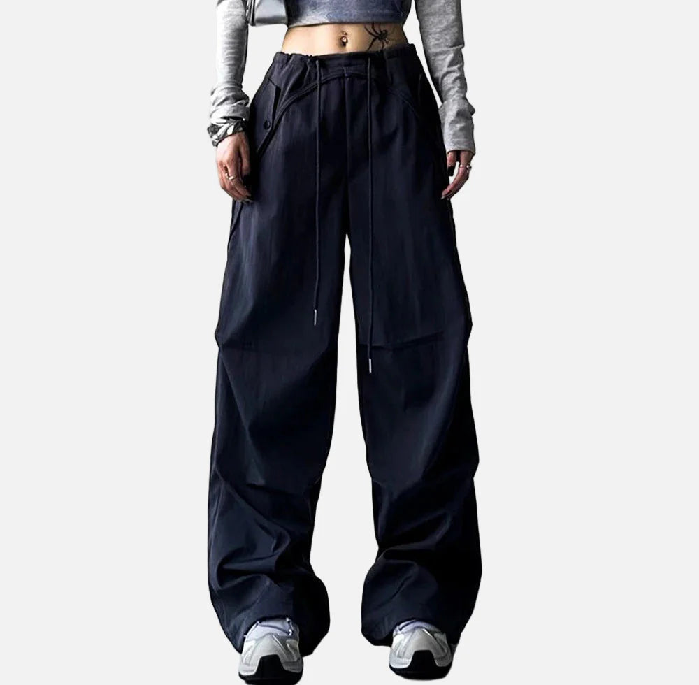 Jogger décontracté streetwear ample couleur unie