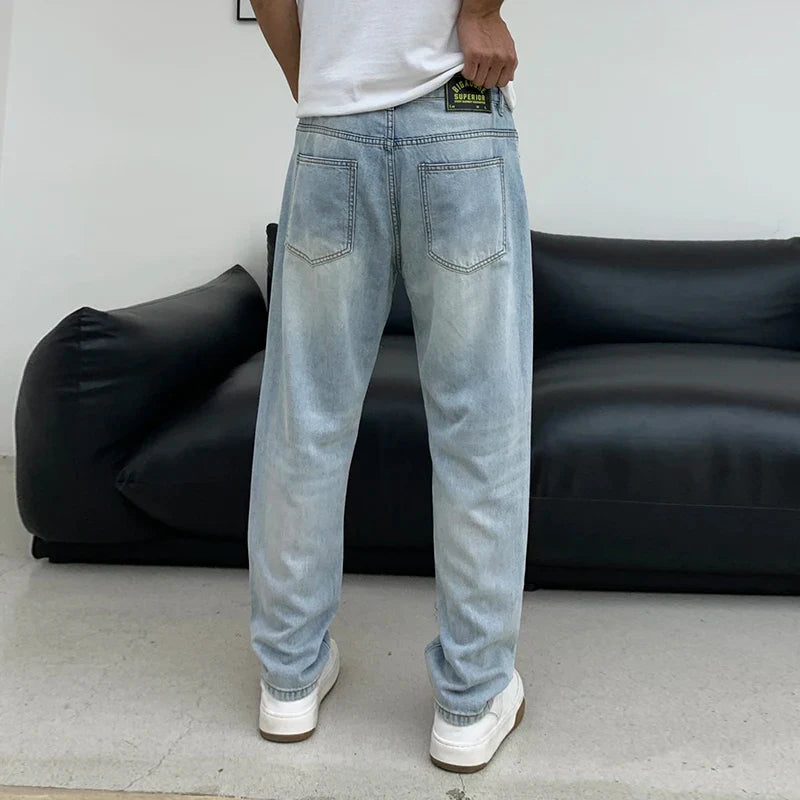 Gerade und elegante High-End Lysol-Eisseiden-Jeans