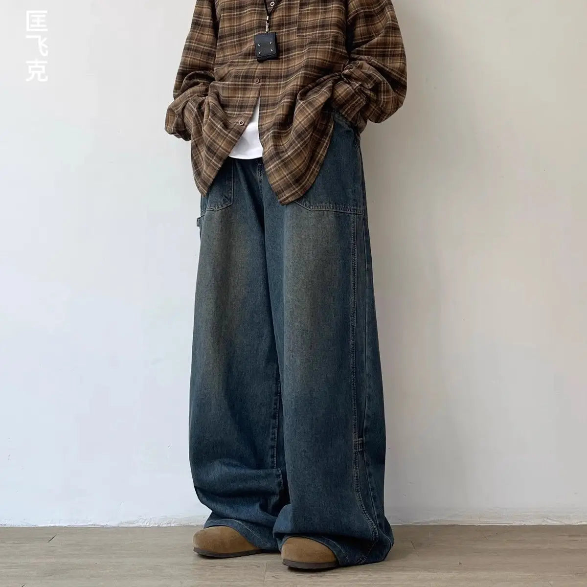Retro-Jeans mit lockerem, weitem Bein
