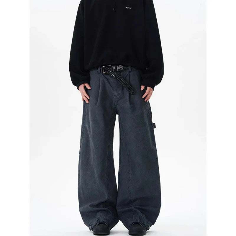 Y2K Vintage Grüne Gothic Baggy Jeans