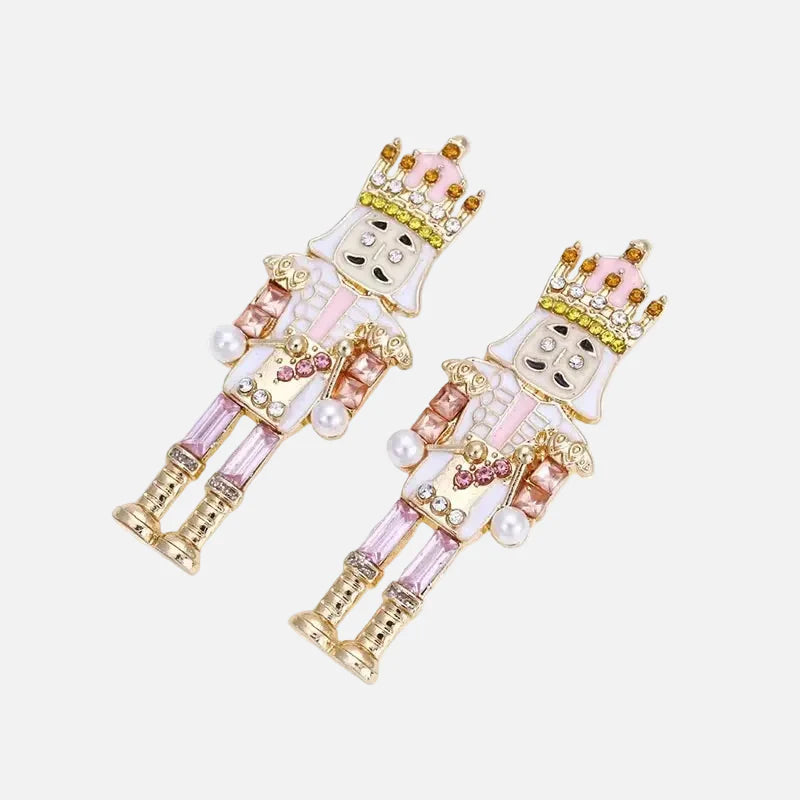 Boucles d'oreilles pendantes en cristal King Design