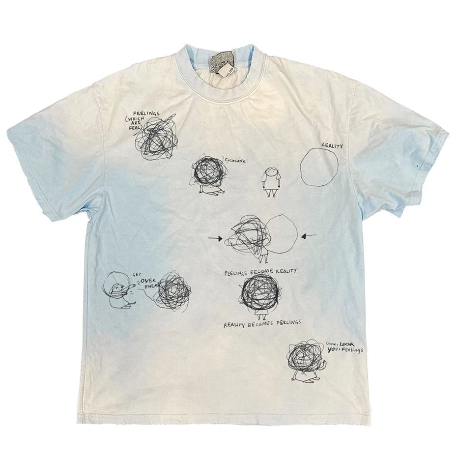 T-shirt oversize à motif graffiti vintage