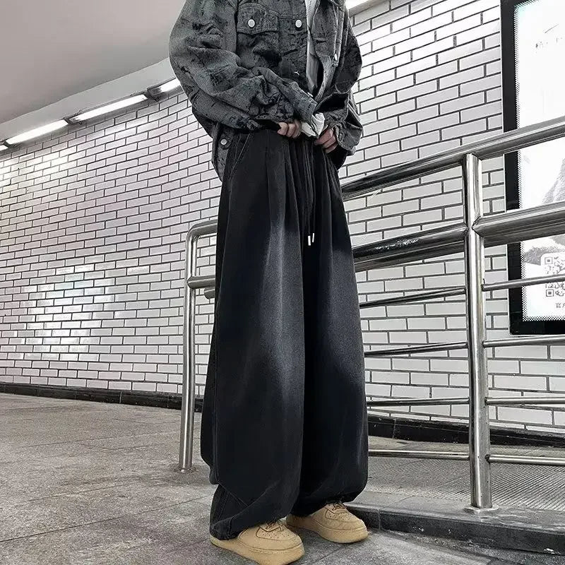 Y2K Distressed Loose Fit Jeans im amerikanischen Stil