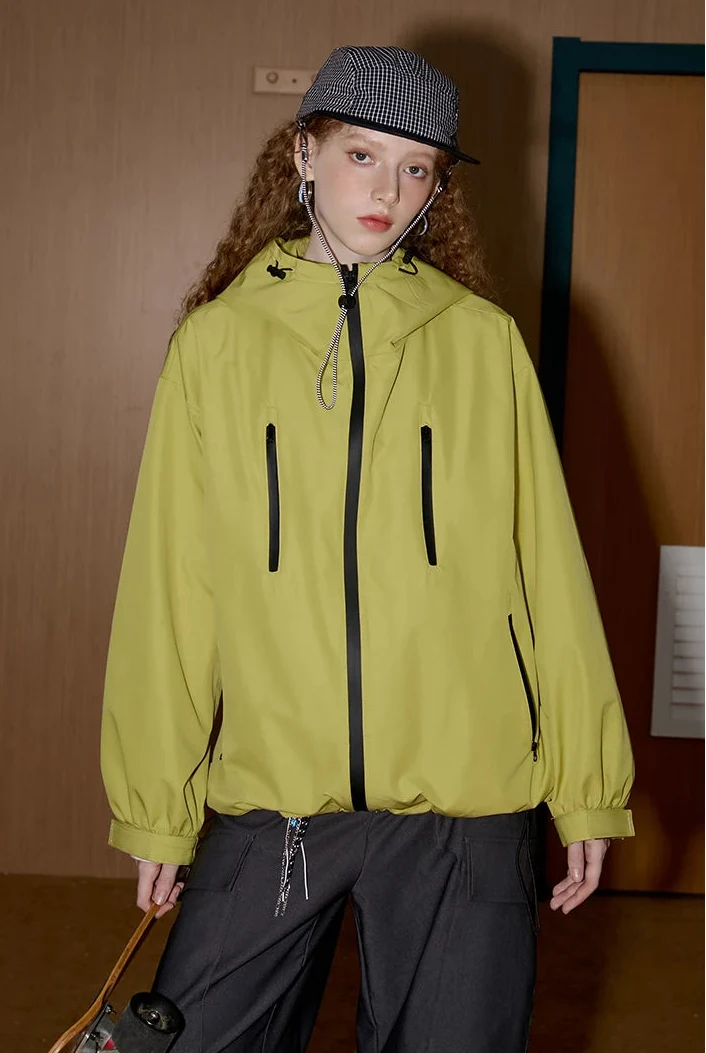 Amerikanischer Stil, Reißverschluss-Herbstwindjacke