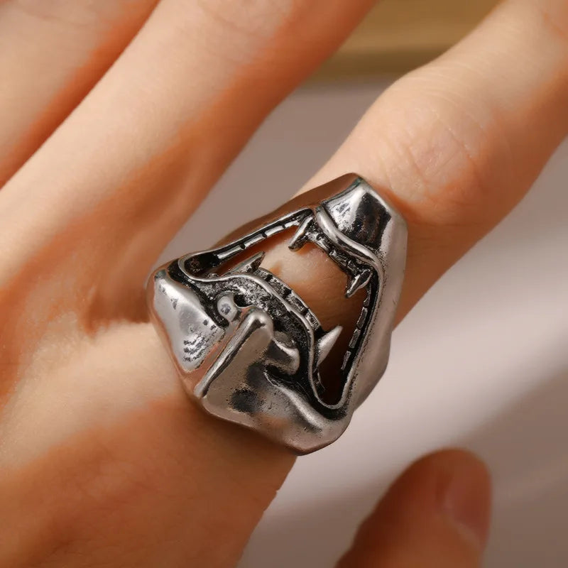 Gothic Vintage Punk Halbgesichtsring