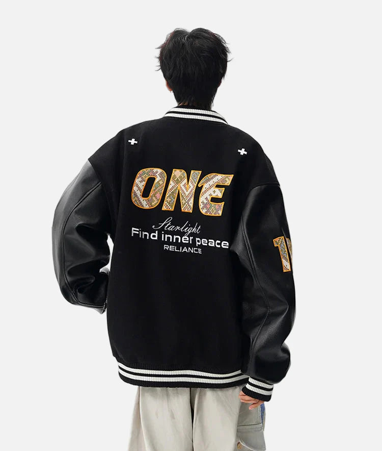 Veste universitaire de baseball décontractée de style coréen