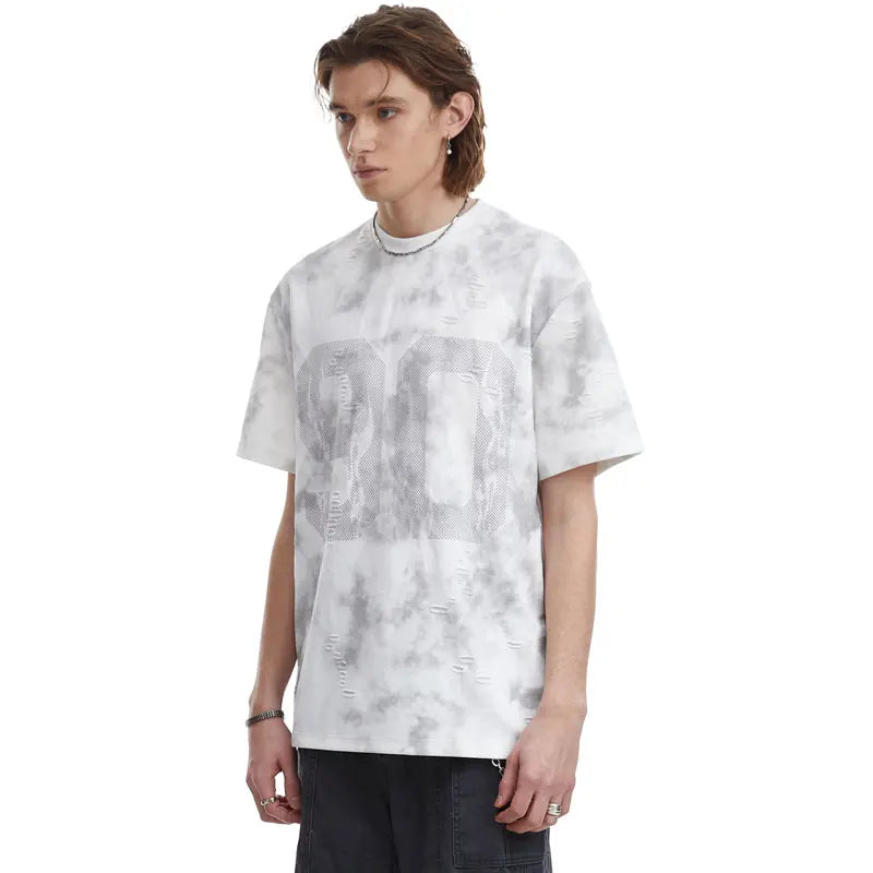 T-shirt grunge imprimé graphique vintage