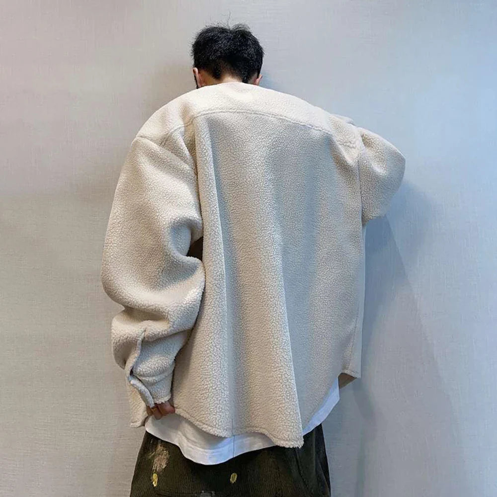 Faux Cashmere Polar Fleece Casual Jacket