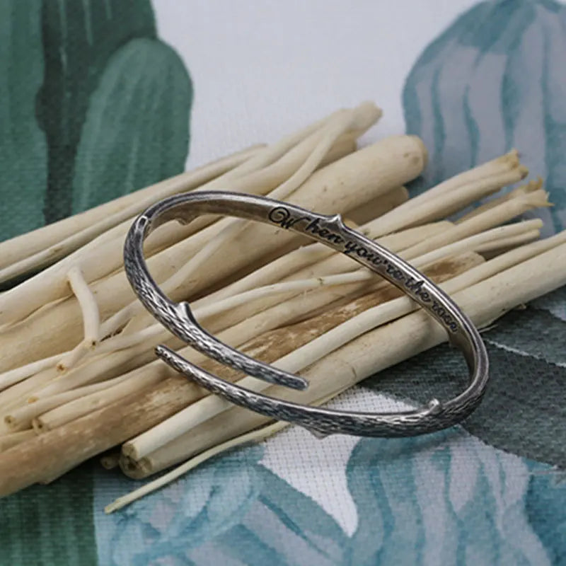 Vintage thailändisches Silber-Dornenarmband