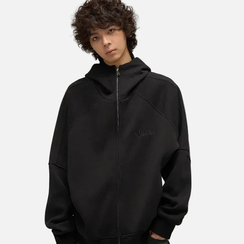 Punk Oversized Sweatshirt mit aufgestickten Buchstaben
