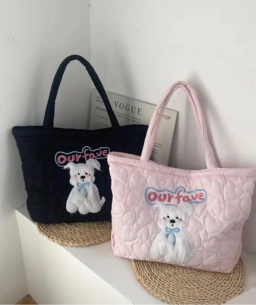 Sac fourre-tout brodé grande capacité Y2K
