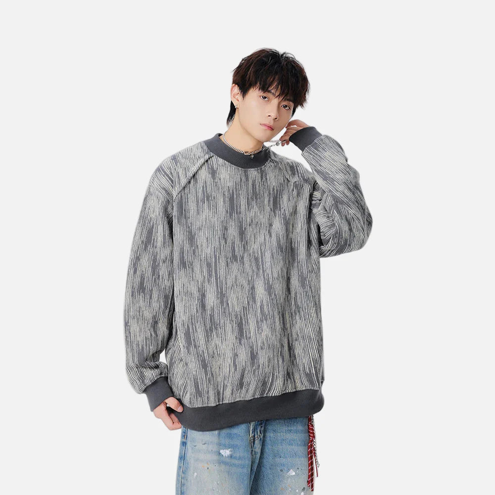 Gemütliches, strukturiertes Raglan-Sweatshirt mit Rundhalsausschnitt