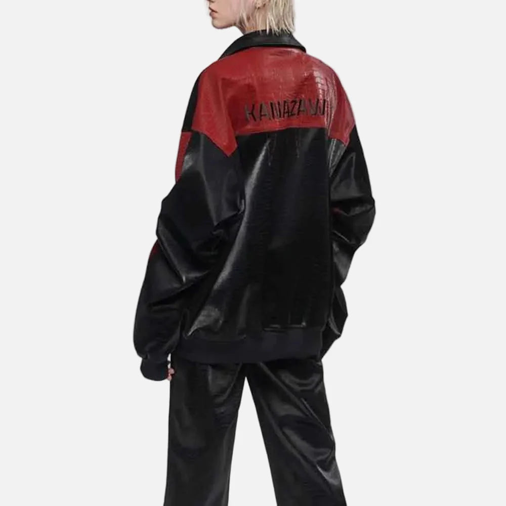 High Street American Patchwork Lederjacke