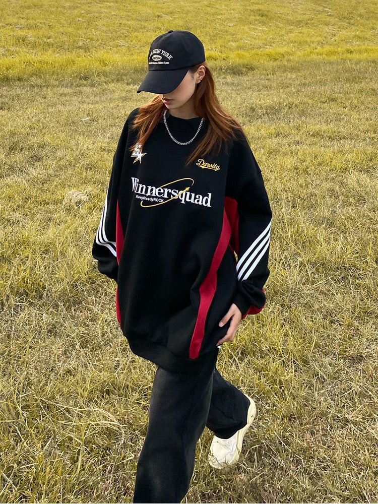 Retro-Sweatshirt mit Stickerei