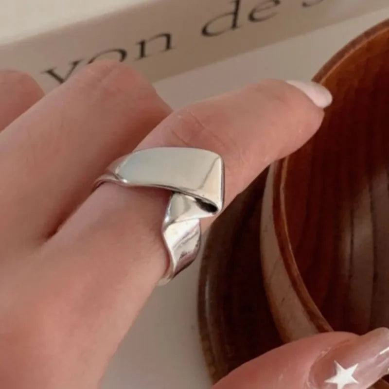 Original Geometry Sterling Silber Unregelmäßiger Ring