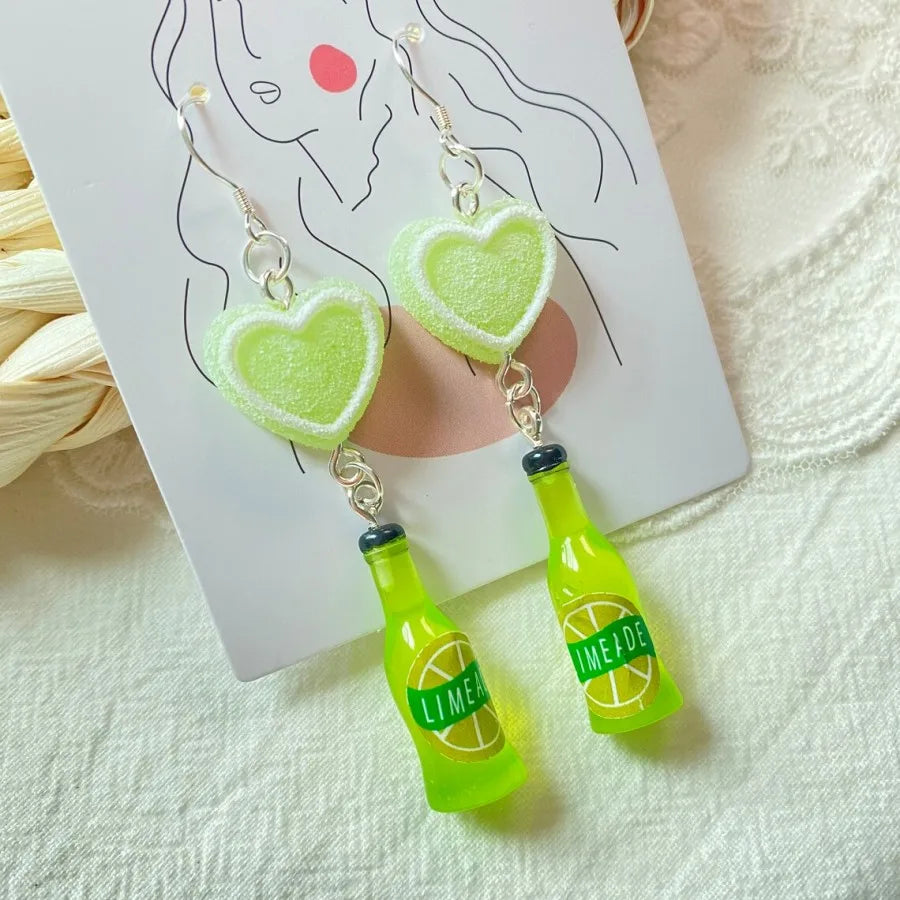 Boucles d'oreilles pendantes Kawaii citron vibrant
