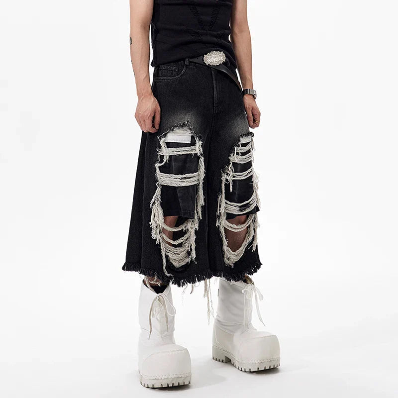Vintage-Jeans im amerikanischen Stil, abgenutzt