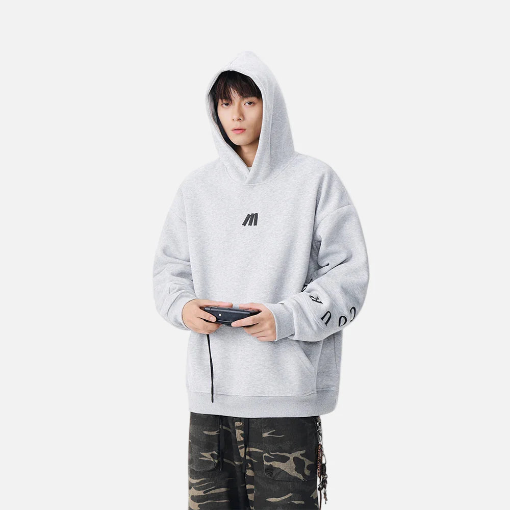 Sweat à capuche chaud brodé avec logo hip-hop
