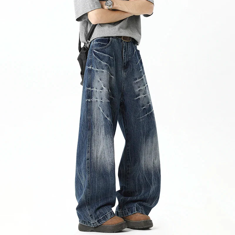 Straight-Leg-Jeans in Kontrastfarbe