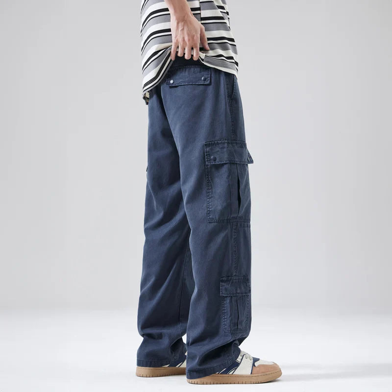 Leichte, lockere Freizeithose mit weitem Bein