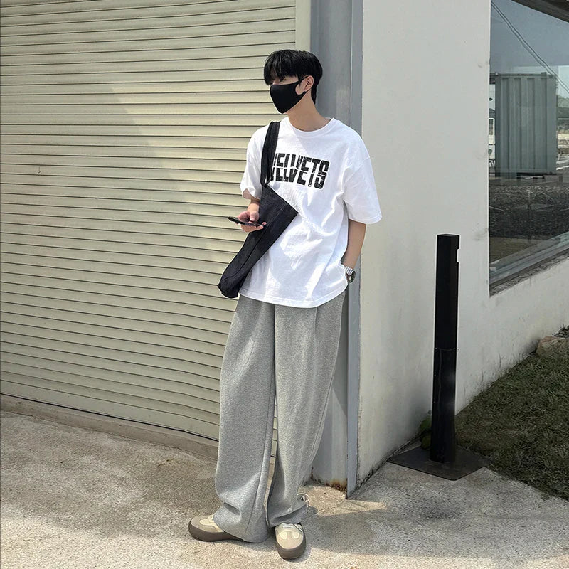 Streetwear Cool Bold Velvets Typography Casual T-Shirt