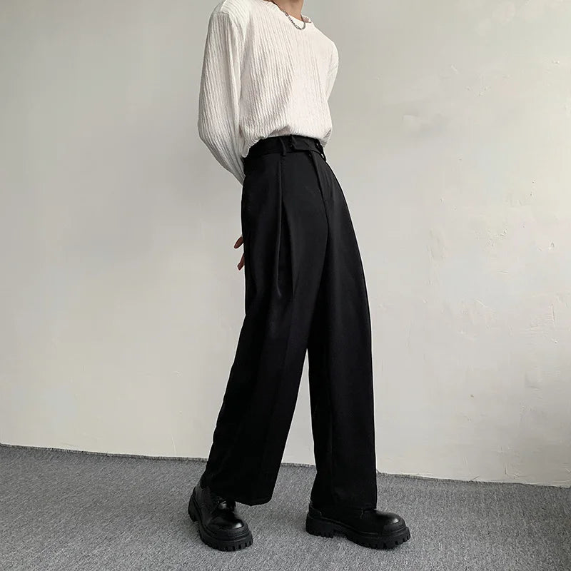 Pantalon habillé noir oversize à jambes larges