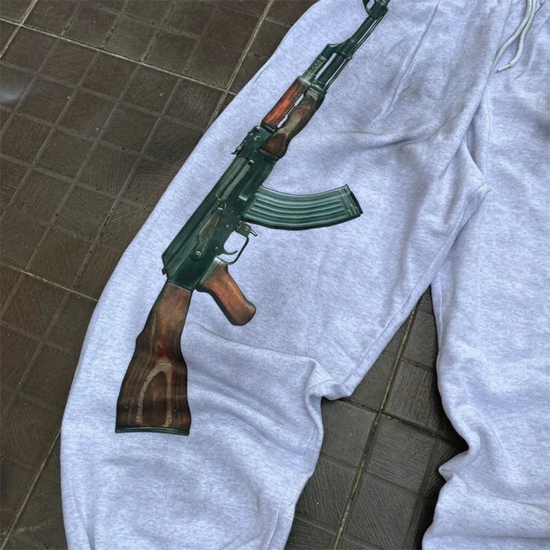 Pantalon de survêtement décontracté tendance, style rétro et ample, style hip-hop