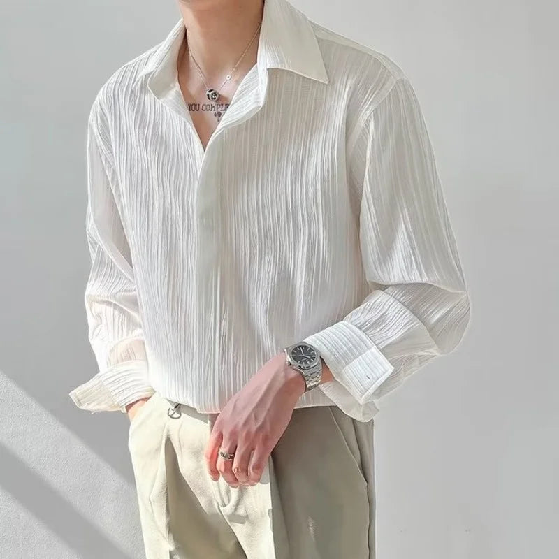 Chemise élégante à manches longues et coupe ample