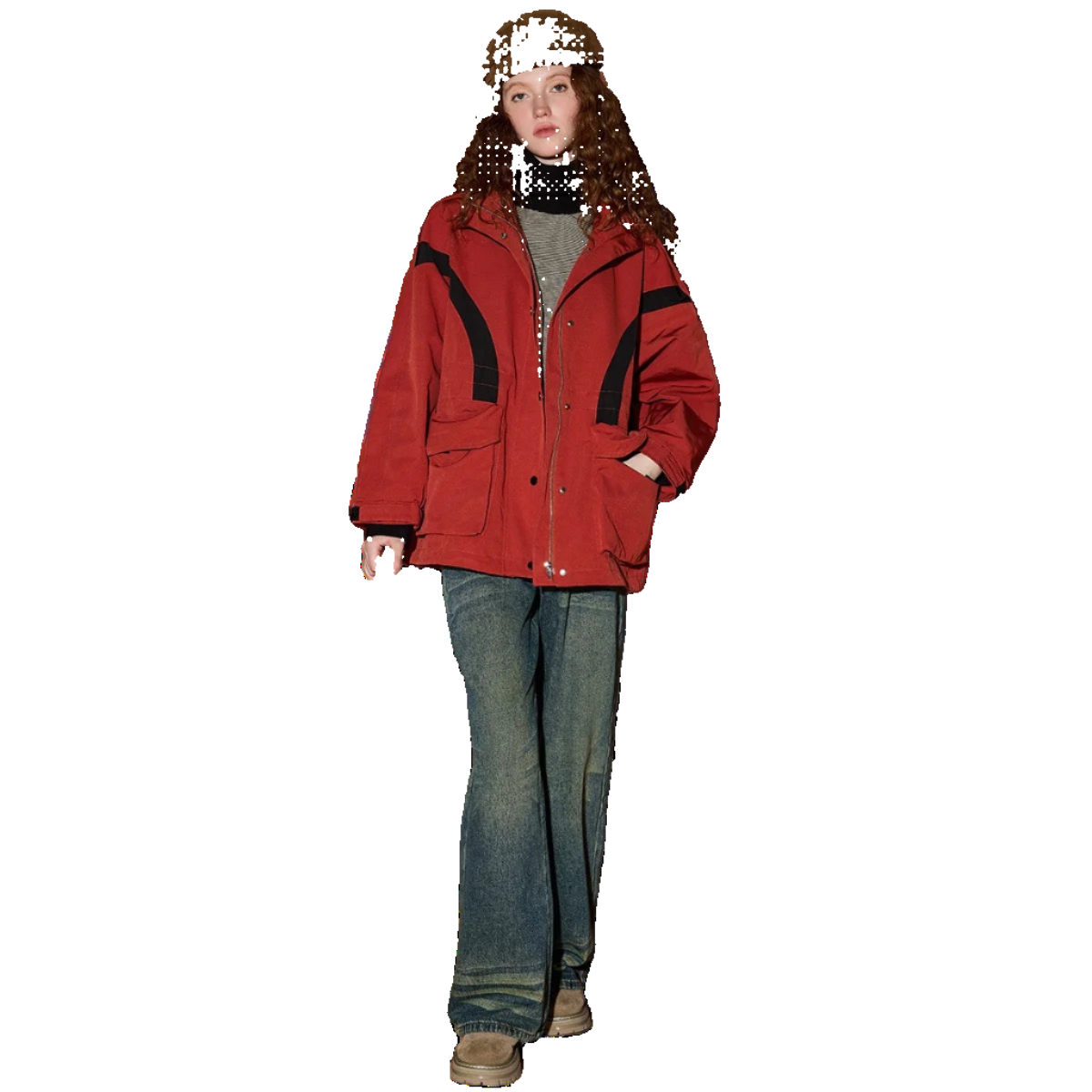 College-Style Hooded Women’s Workwear Jacket