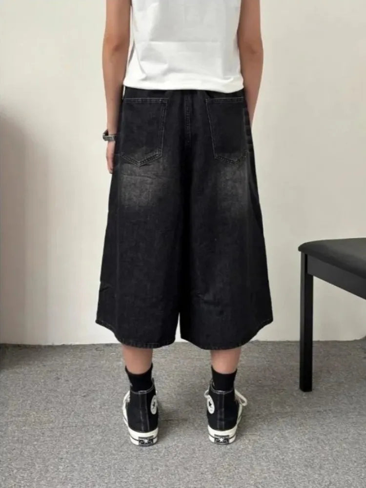 Short en jean vintage rétro grunge style streetwear