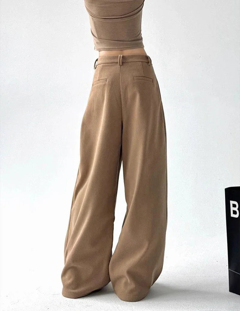 Vintage-Jogginghose aus Cord für Damen mit weitem Bein