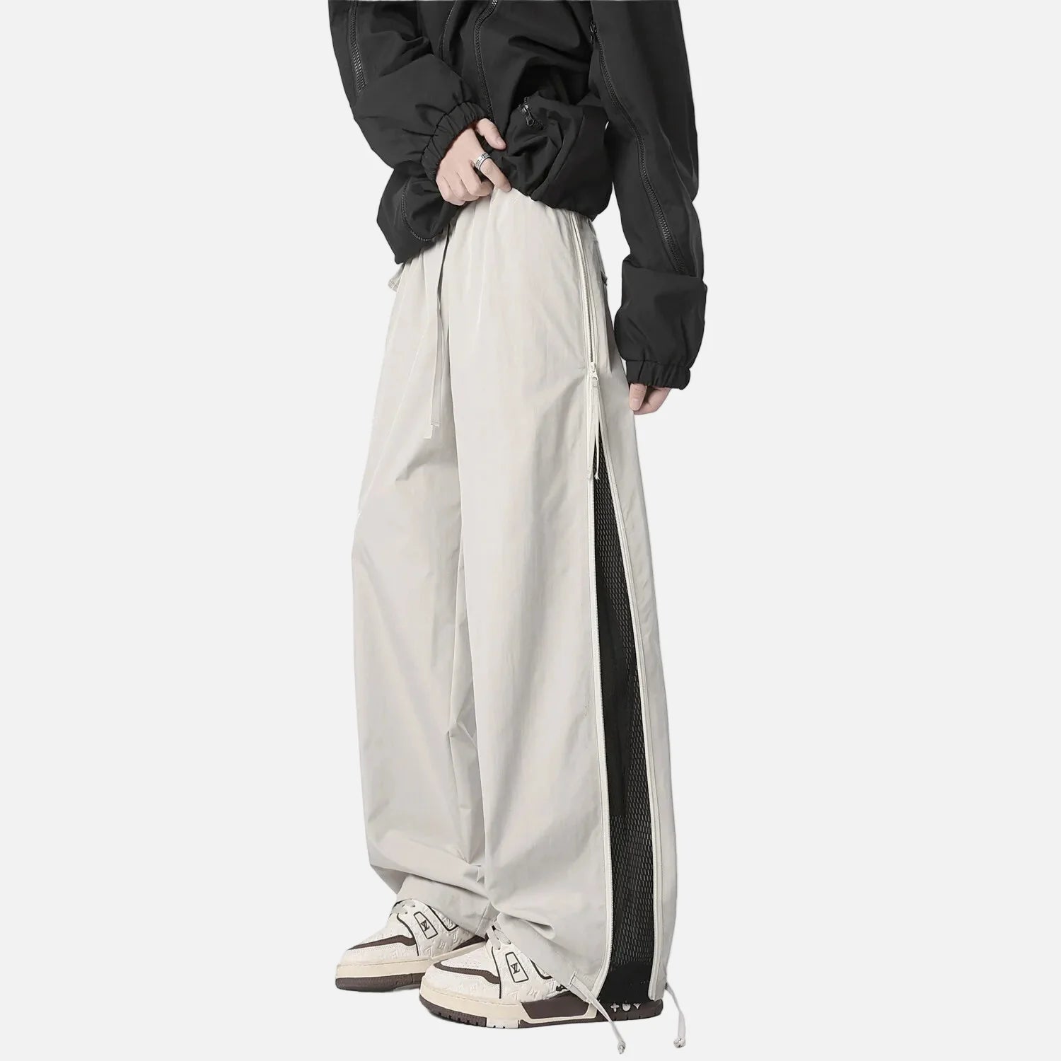 Y2K Oversized Jogginghose im amerikanischen Stil mit Kordelzug